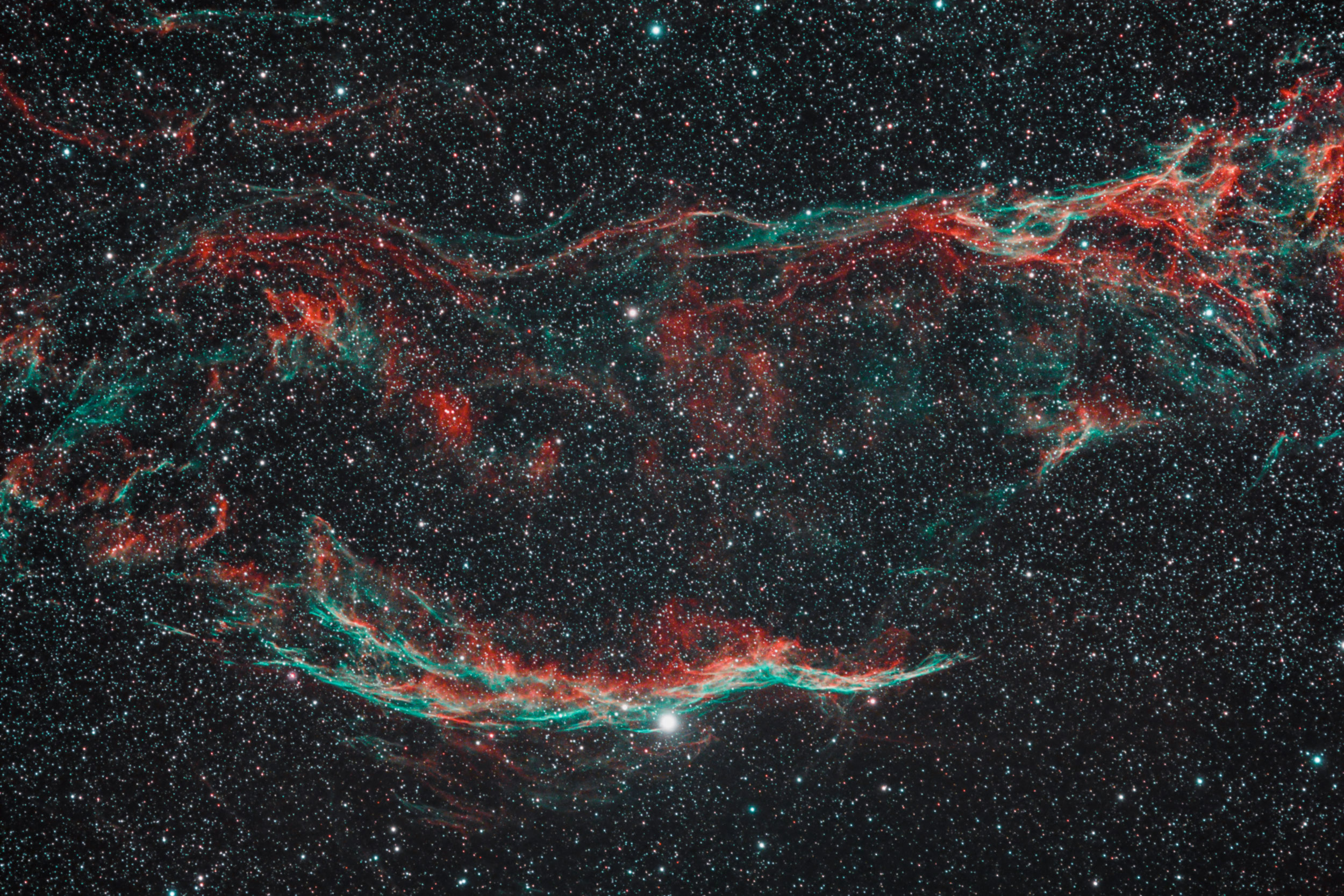 Nebulosa del Velo (NGC 6960) realizada el 5 de agosto de 2021 por Oscar Martín Mesonero