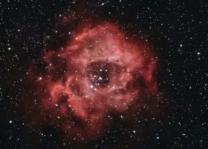 Nebulosa de la Roseta en Monoceros y cúmulo globular NGC 2244. Foto José Miguel.