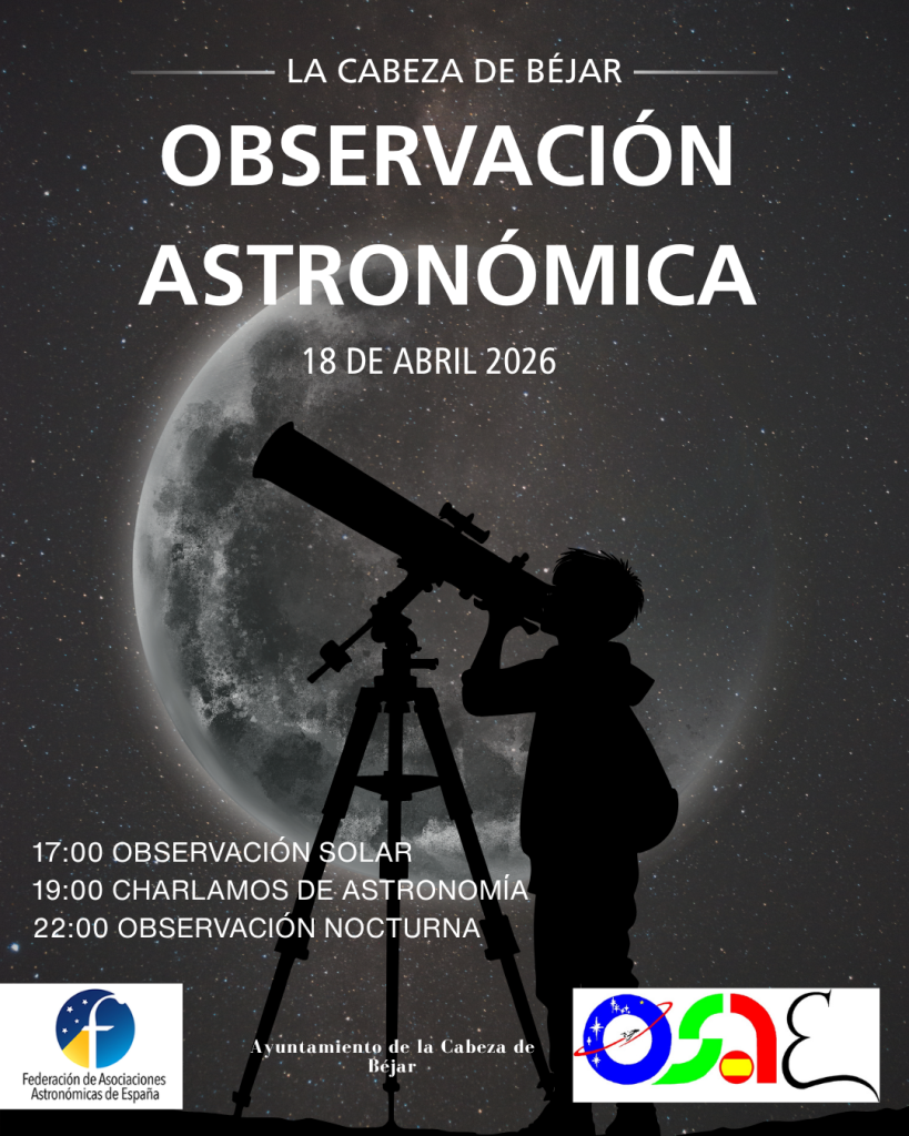 Cartel observación La Cabeza de Béjar 18 abril 2026